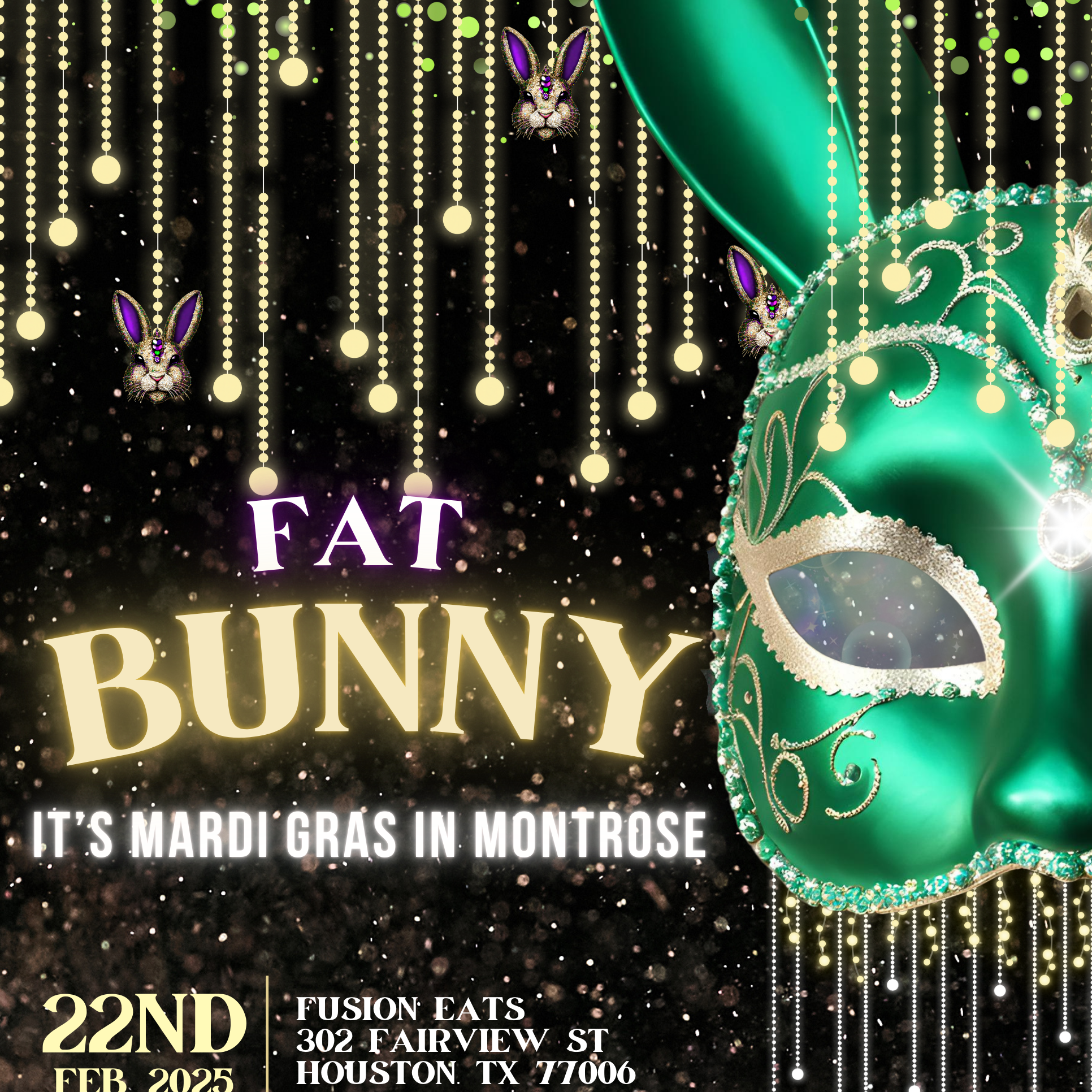 Bunnies on the Bayou presents: Fat Bunny 2025 - logo